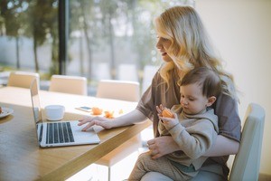 work from home while watching your kids